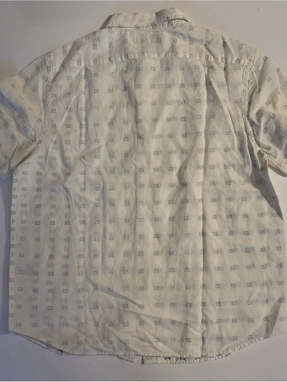 Banana Republic Linen White Short-Sleeve Button-Down Short Size XL ~ NWT